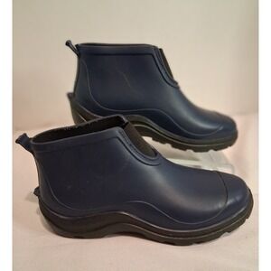 Sloggers Women's Waterproof Garden Shoes Navy Blue Ankle Boots Size 7 US